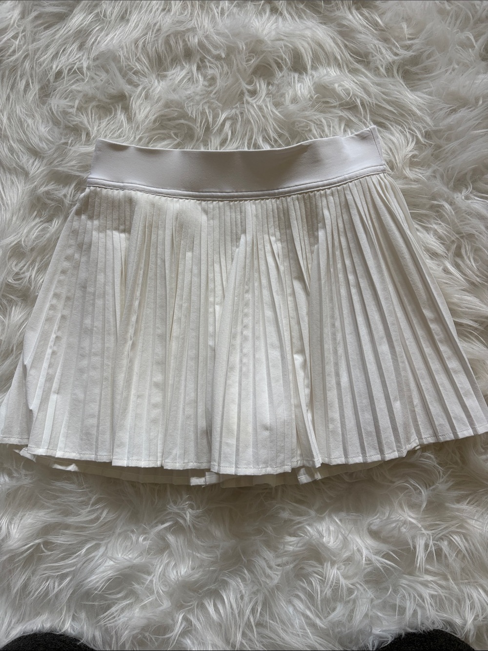 lululemon Pleated White Mini Skirt
